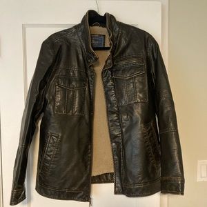 Men’s G.H. Bass & Co Faux Leather Bomber Jacket